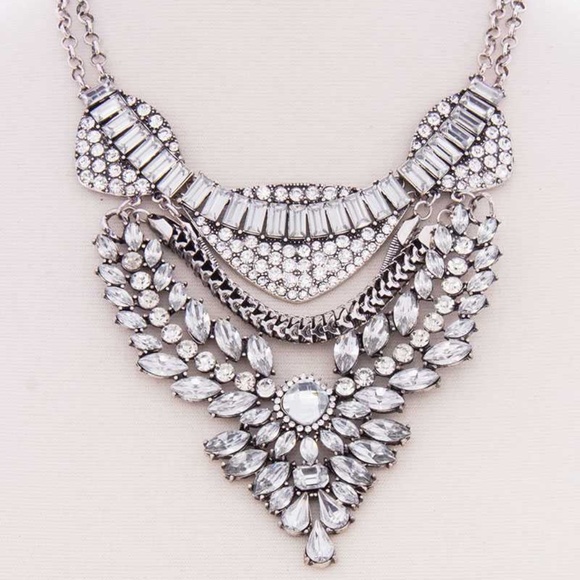 Chunky Antique Stone Boho Bohemian Statement Necklace Earring Set - Picture 2 of 3